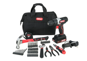 lot 177 image: 70PCS Hyper Tough 20V Max 1.5AH Project Kit with Cordless Drill