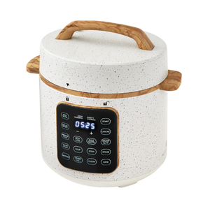 lot 191 image: The Pioneer Woman Linen Speckle 6-Quart Pressure Cooker with Touch Control Display