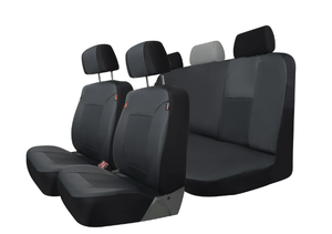 lot 292 image: Genuine Dickies 3-Piece Black Peterson Vegan Leather Car Seat Covers