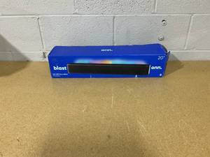 lot 296 image: onn Bluetooth 2.0 Channel Soundbar with Multi-Color LED Lighting, 20, Black