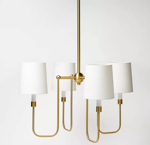 lot 16 image: 4-Arm Chandelier BLACK- Threshold Designed with Studio McGee
