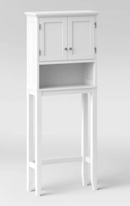 lot 34 image: Wood Space Saver Etagere White - Threshold Bathroom Etagere with Hardwood Frame