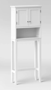 lot 35 image: Wood Space Saver Etagere White - Threshold Bathroom Etagere with Hardwood Frame