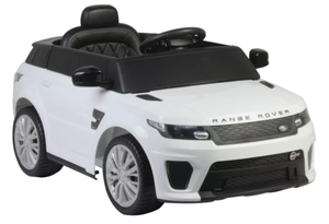 lot 44 image: Best Ride on Cars 12V Range Rover Powered Ride-On - White Plastic, 3 Years, 55 lbs Capacity
