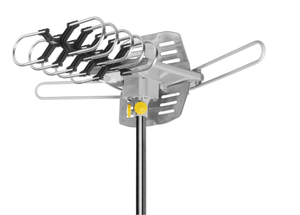 lot 264 image: onn. 4K HD Motorized Outdoor TV Antenna with 85-Mile Range and Pole Mounting Kit