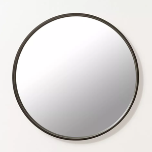 lot 472 image: Round Wood Framed Wall Mirror - Hearth & Hand with Magnolia