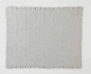 lot 490 image: Hearth & Hand with Magnolia Textured Grid Lines Dobby Throw Blanket