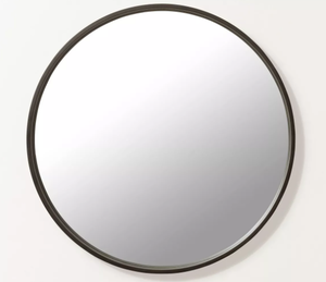 lot 491 image: Round Wood Framed Wall Mirror - Hearth & Hand with Magnolia