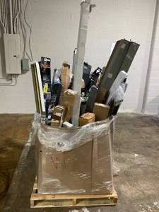 lot 915 image: Wholesale Pallet of Curtain Rods & Window Treatment