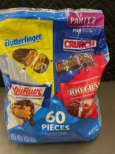 Party Pack of 60 Fun Size Assorted Candy Bars