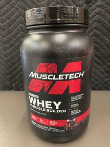 lot 9 image: Muscletech Triple Chocolate Whey  Muscle Builder Supplement, 1.80 lbs
