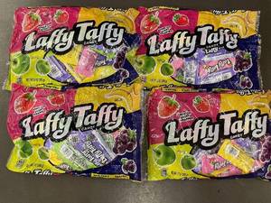 lot 23 image: Set of 4 Laffy Taffy Candy Bags - Mixed Fruit Flavors