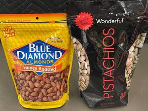 lot 24 image: Collection of Blue Diamond Honey Roasted Almonds and Wonderful Sweet Chili Pistachios