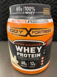 lot 30 image: Body Fortress Super Advanced Whey Protein Powder, 1.74 lbs