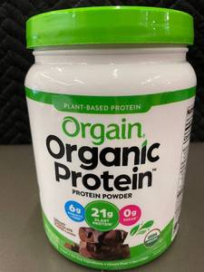 lot 31 image: Orgain Organic Protein Powder, Creamy Chocolate Fudge, 16.3 oz