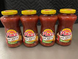 lot 42 image: Set of 4 Original Pace Medium Picante Sauce Jars