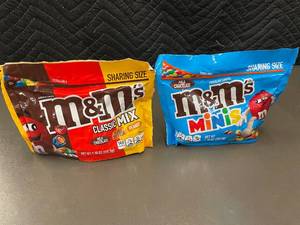 lot 49 image: Sharing Size M&Ms Classic Mix and Minis Chocolate Candies
