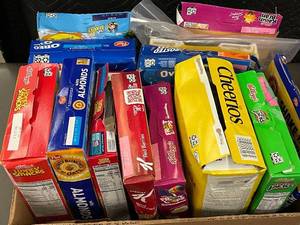 lot 85 image: Assorted Damaged Cereal Boxes Collection