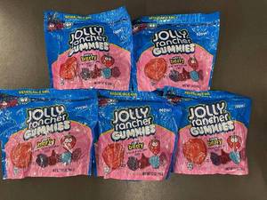 lot 88 image: Set of 5 Jolly Rancher Gummies, Very Berry, 13 oz Bags