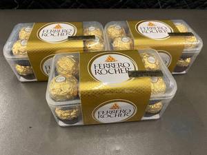 lot 171 image: Set of 3 Ferrero Rocher Chocolate Boxes (16 Pieces Each)