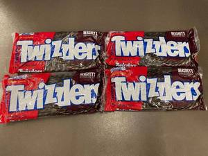 lot 172 image: Set of 4 Packs Twizzlers Hersheys Chocolate Licorice