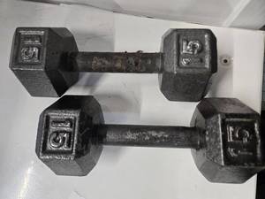 lot 130 image: Lot of a Pair of 10LB Hex Dumbbells (NEW)