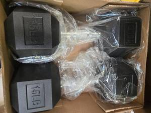 lot 133 image: Lot of a Pair of 20LB Hex Dumbbells (NEW)