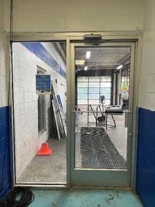 lot 12 image: Commercial Glass Door with Side Glass