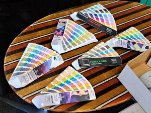 lot 22 image: Lot of (6) Assorted Color Swatch Books