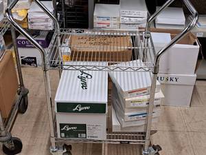 lot 36 image: Rolling Wire Utility Cart 18x36-12x40-12