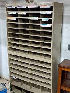 lot 51 image: Metal Shelf  Organizer Cabinet 37-34x12-34x70-34