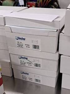 lot 83 image: Lot of (3 Boxes) Envelopes  No. 10 Regular  White Wove 4-18x9-12 - Anchor Paper Co 500-count ( 1500 total items )
