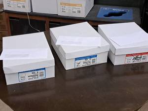 lot 95 image: Lot of (3 Boxes) Envelopes - No. 9 Window Sub 24, No. 10 Digital Sub 24, No. 10 Regular Sub 24 - PrintMaster 500-count ( 1500 total items )