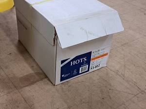 lot 116 image: Lot of (10 Reams  250 Each  2500 Total) Cover Sheet  65#  Deep Orange  Grain Long 8-12x11 - Domtar Hots