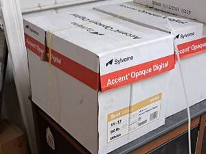 lot 123 image: Lot of (1 Box) Text Sheet  60#  White  Long Grain 11x17 - Sylvamo Accent Opaque Digital 2500-count ( 2500 total items )