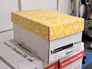 lot 126 image: Lot of (1 Box) Sheet  28#  White  Smooth  Acid Free 9x11 - Neenah Exact Index 2000-count ( 2000 total items )