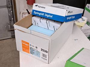lot 156 image: Lot of (5 Reams  250 Each  1250 Total) Index Sheet  110#  Blue 8-12x11 - Springhill
