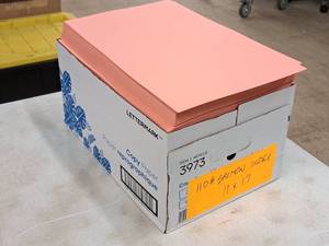lot 177 image: Lot of (2000 sheets) Index Sheets  110#  Salmon 11x17