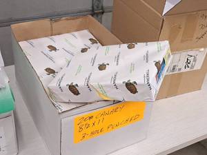 lot 170 image: Lot of (7 Reams  3500 sheets) 3-hole Punched Sheets  20#  Canary 8-12x11 - International Paper Hammermill