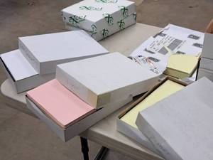 lot 167 image: Lot of  NCR Paper 3-Part Straight and 2-Part Reverse Sheets