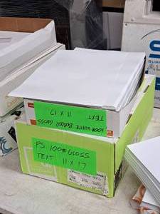 lot 184 image: Lot of (3000 sheets) Text Sheet 100# Gloss 11x17