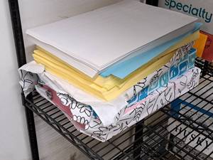 lot 223 image: Lot of (5 Items) Assorted Color Paper Stock - Opaque Text 60# 11x17