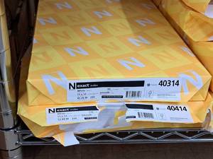 lot 227 image: Lot of (2 Packs) Index Paper Stock  90# and 110#  White  Smooth 11x17 ( Total Items ) - Neenah Exact