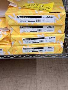 lot 227B image: Lot of (4 Packs) Text Paper Stock  2460# Celestial Blue and Solar Yellow  Smooth 11x17 ( Total Items ) - Neenah Astrobrights