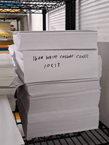lot 233 image: Lot of (1 Stack) Cover Stock 160# White Cougar Cover 10x13