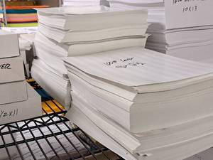 lot 232 image: Lot of (2 Stacks) Cover Stock  100#  Gloss 9-12x12-12