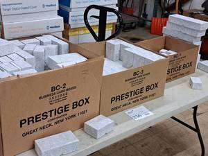 lot 236 image: Lot of  Prestige Box Corp Assorted Business Card Boxes - 7x3-12x2, 4-34x3-12x3, 3-34x-14x1-34