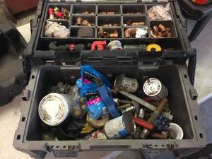 lot 170 image: Husky - Plumbers Tool Box - BrassCopper