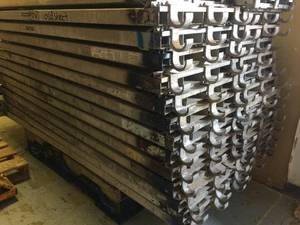 lot 189 image: 6 Aluminum Scaffold Planks 7 x 19 Good Hooks