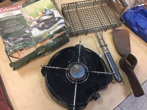 lot 248 image: Coleman Stove - Wire Cooker - Mattock Head